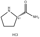 2-Pyrrolidinecarboxamide, hydrochloride (1:2), (2S)- Structure