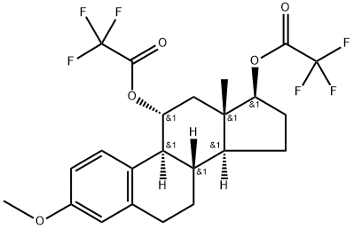 3-Methoxyestra-1,3,5(10)-triene-11α,17β-diol bis(trifluoroacetate) 구조식 이미지