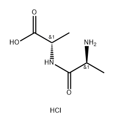 L-Alanine, N-L-alanyl-, monohydrochloride Structure