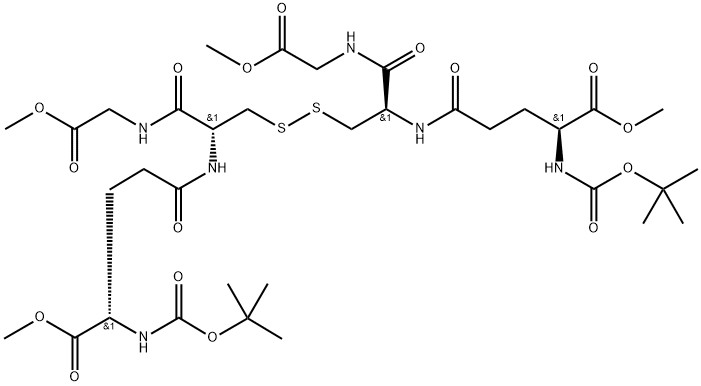 N-tert-부틸옥시카보닐글루타티온디메틸디에스테르디설파이드디머 구조식 이미지