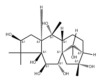 (14R)-Grayanotoxane-3β,5,6β,7α,10,14,16-heptol Structure