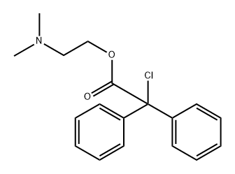 Benzeneacetic acid, α-chloro-α-phenyl-, 2-(dimethylamino)ethyl ester Structure