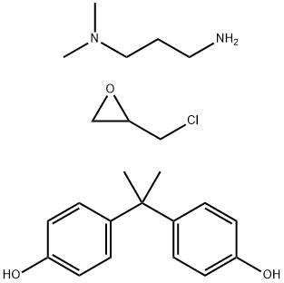 Phenol, 4,4-(1-methylethylidene)bis-, polymer with (chloromethyl)oxirane and N,N-dimethyl-1,3-propanediamine Structure