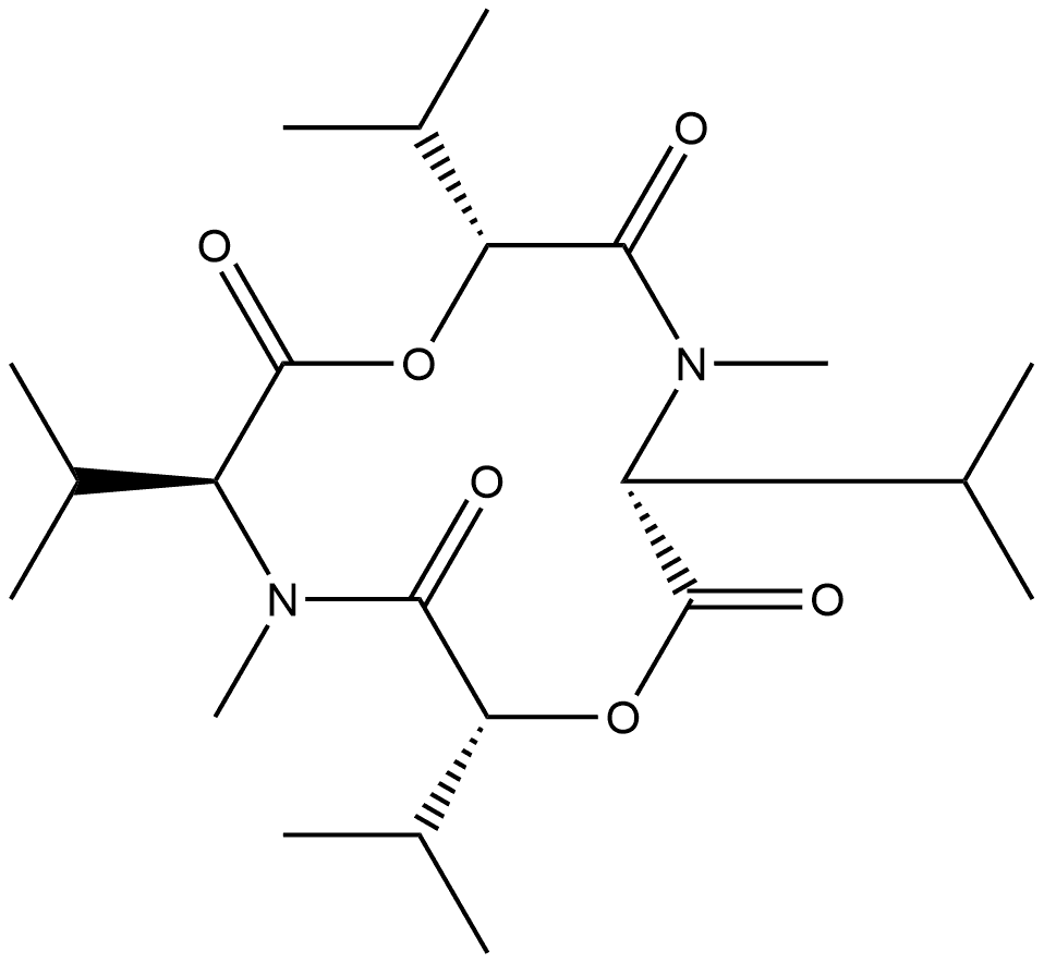 Cyclo(3-methyl-D-2-hydroxybutanoyl-N-methyl-D-valyl-3-methyl-D-2-hydroxybutanoyl-N-methyl-L-valyl) (9CI) Structure