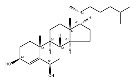 Cholest-4-ene-3,6-diol,(3,6)-(9CI) Structure