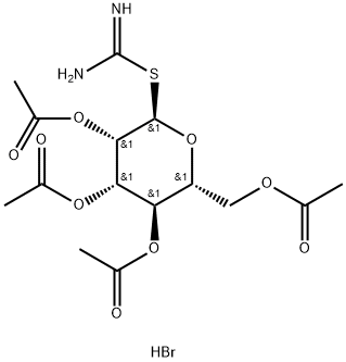 2-S-(2,3,4,6-tetra-O-acetyl-α-D-mannopyranosyl)-2-thiopseudourea hydrobromide Structure