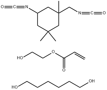 2-Propenoic acid, 2-hydroxyethyl ester, polymer with 1,6-hexanediol and 5-isocyanato-1-(isocyanatomethyl)-1,3,3-trimethylcyclohexane Structure