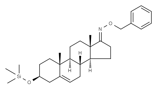 3β-(Trimethylsiloxy)androst-5-en-17-one O-benzyl oxime Structure
