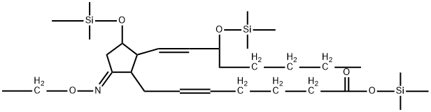 (5Z,8β,11α,13E,15S)-9-(Ethoxyimino)-11,15-bis(trimethylsiloxy)prosta-5,13-dien-1-oic acid trimethylsilyl ester Structure