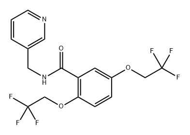 N-(Pyridin-3-ylmethyl)-2,5-bis(2,2,2-trifluoroethoxy)benzamide Structure