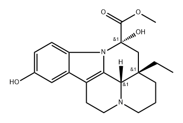 Eburnamenine-14-carboxylic acid, 14,15-dihydro-10,14-dihydroxy-, methyl ester, (3α,14β,16α)- (9CI) 구조식 이미지