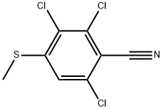 2,3,6-Trichloro-4-(methylthio)benzonitrile Structure