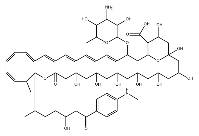 Candicidin D, 40-demethyl-3,7-dideoxo-3,5,7-trihydroxy-N47-methyl-, cyclic 15,19-hemiacetal (9CI) Structure