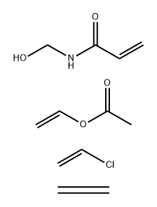 Acetic acid ethenyl ester, polymer with chloroethene, ethene and N-(hydroxymethyl)-2-propenamide Acetic acid ethenyl ester,polymer with chloroethene,ethene and N-(hydroxymethyl)-2-propenamide 구조식 이미지