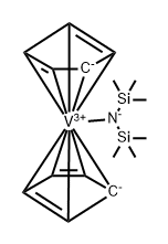 BIS(CYCLOPENTADIENYL)N,N-BIS(TRIMETHYLS& Structure