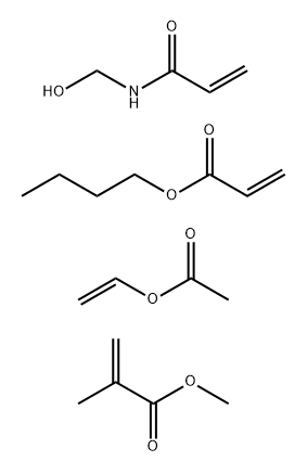 2-Propenoic Acid, 2-Methyl-,Methyl Ester, Polymer with Butyl-2-Propenoate, Ethenyl Acetate and N-(Hydroxymethyl)-2-Propenamide 2-Propenoic Acid,2-Methyl-,Methyl Ester,Polymer with Butyl-2-Propenoate,Ethenyl Acetate and N-(Hydroxymethyl)-2-Propenamide 구조식 이미지