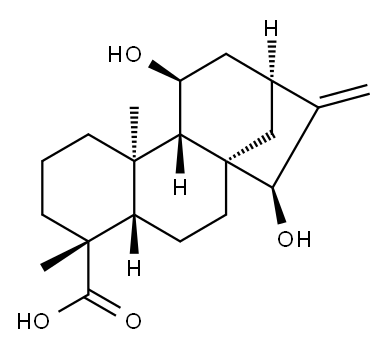 11,15-Dihydroxy-16-kauren-19-oic acid 구조식 이미지