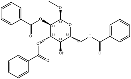 α-D-Glucopyranoside, methyl, 2,3,6-tribenzoate Structure