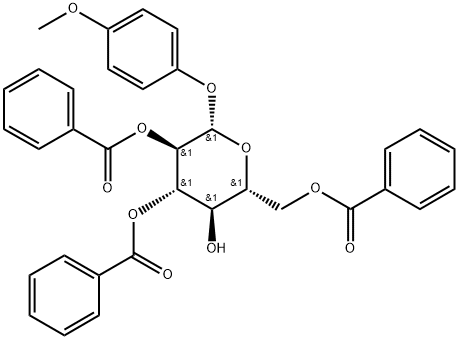 4-Methoxyphenyl 2,3,6-tri-O-benzoyl-beta-D-glucopyranoside min. 98% Structure