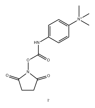 Benzenaminium, 4-[[[(2,5-dioxo-1-pyrrolidinyl)oxy]carbonyl]amino]-N,N,N-trimethyl-, iodide (1:1) Structure