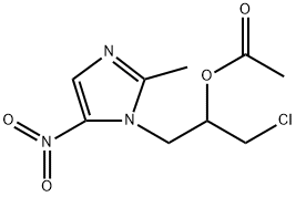 1H-Imidazole-1-ethanol, α-(chloromethyl)-2-methyl-5-nitro-, 1-acetate Structure