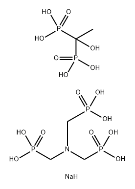 Phosphonic acid, (1-hydroxyethylidiene)bis-, mixt. with pentasodium hydrogen [nitrilotris(methylene)]tris[phosphonate] Structure