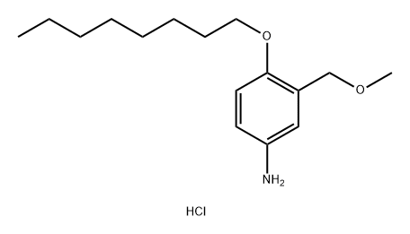 m-Toluidine, alpha-methoxy-4-(octyloxy)-, hydrochloride 구조식 이미지