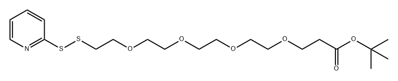 (2-pyridyldithio)-PEG4-t-Butyl ester Structure