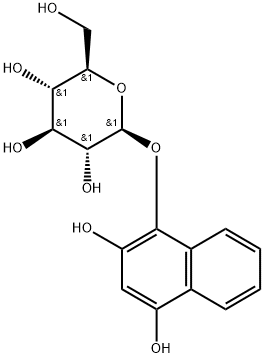 2,4-Dihydroxy-1-naphthalenyl β-D-glucopyranoside Structure