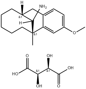 (5R,11S,13S)-rel-(+)-5,6,7,8,9,10,11,12-Octahydro-3-methoxy-5-methyl-5,11-methanobenzocyclodecen-13-amine L-Tartaric Acid 구조식 이미지