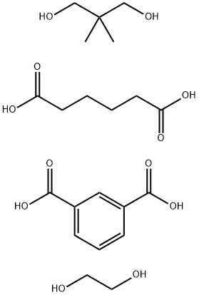 1,3-벤젠디카르복실산,2,2-디메틸-1,3-프로판디올,1,2-에탄디올및헥산디오산중합체 구조식 이미지