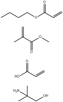 2-Propenoic acid, 2-methyl-, methyl ester, polymer with butyl 2-propenoate and 2-propenoic acid, compd. with 2-amino-2-methyl-1-propanol Structure