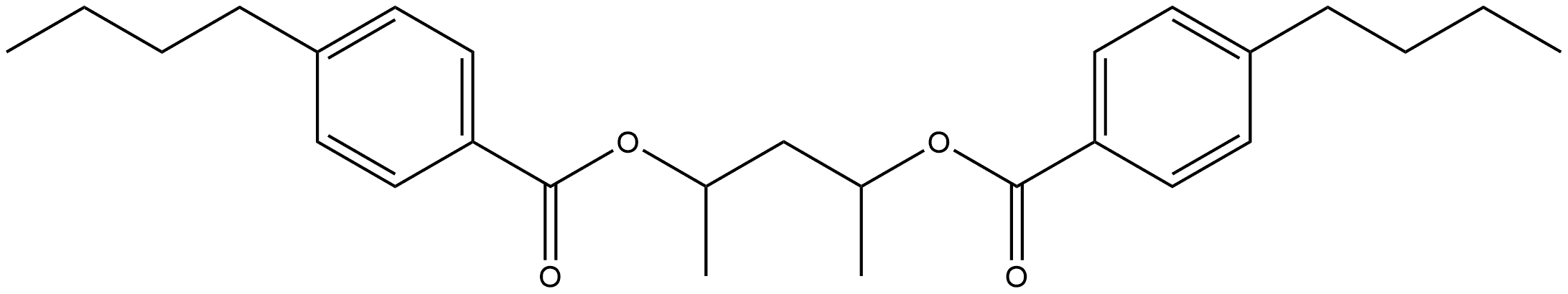 Benzoic acid, 4-butyl-, 1,1'-(1,3-dimethyl-1,3-propanediyl) ester Structure