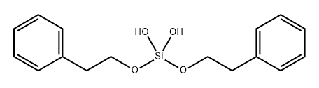 Silicic acid, bis(2-phenylethyl) ester, homopolymer, mittlere Molmasse 1500 - 2000 g/mol 구조식 이미지