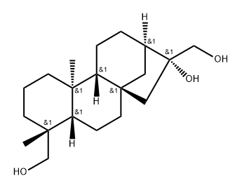 Kaurane-16,17,18-triol, (4α)- 구조식 이미지