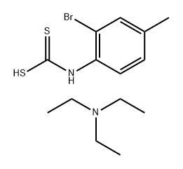 Carbamodithioic acid, N-(2-bromo-4-methylphenyl)-, compd. with N,N-diethylethanamine (1:1) Structure