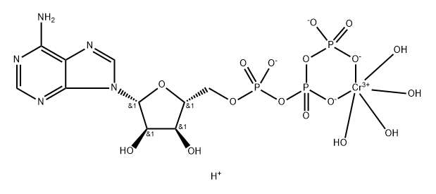 Chromate(1-), [adenosine 5'-(triphosphato)(4-)-κOP',κOP'']tetraaqua-, hydrogen, (OC-6-33)- (9CI) Structure