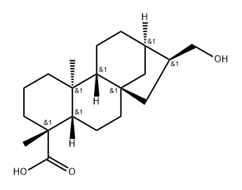 Kauran-18-oic acid, 17-hydroxy-, (4α)- Structure