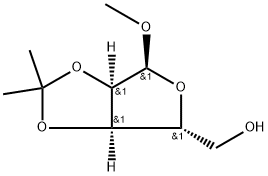 α-D-Ribofuranoside, methyl 2,3-O-(1-methylethylidene)- 구조식 이미지