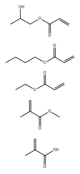 2-프로펜산,2-메틸-,부틸2-프로페노에이트,에틸2-프로페노에이트,2-히드록시프로필2-프로페노에이트및메틸2-메틸-2-프로페노에이트와의중합체 구조식 이미지