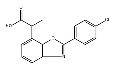 2-(4-Chlorophenyl)-α-methyl-7-benzoxazoleacetic acid Structure