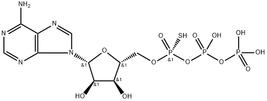 Adenosine-5''-O-(1-thiotriphosphoric acid), Sp-isomer Structure