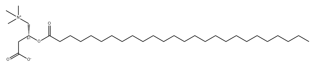 1-Propanaminium, 3-carboxy-N,N,N-trimethyl-2-[(1-oxohexacosyl)oxy]-, inner salt, (2R)- Structure