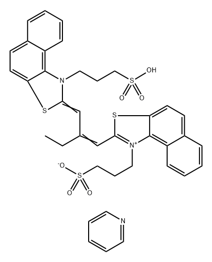 1-(3-Sulfopropyl)-2-[2-[[1-(3-sulfopropyl)naphtho[1,2-d]thiazole-2(1H)-ylidene]methyl]-1-butenyl]naphtho[1,2-d]thiazolium,inner salt,compd.with pyridine Structure