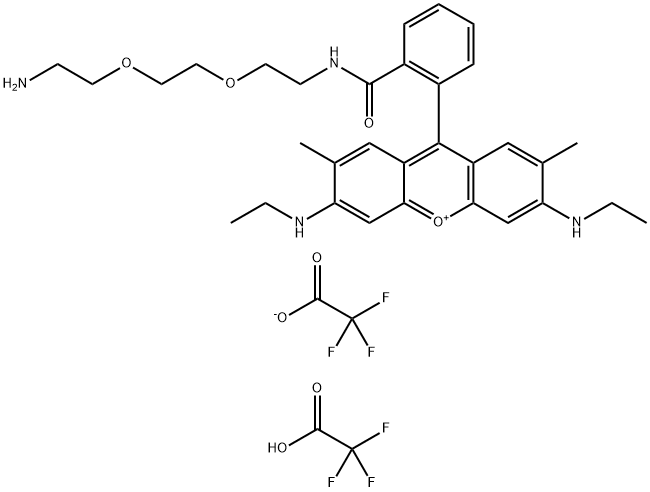 N-(8-AMINO-3,6-DIOXAOCTYL)RHODAMINE 6G-AMIDE BIS(TRIFLUOROACETATE) Structure