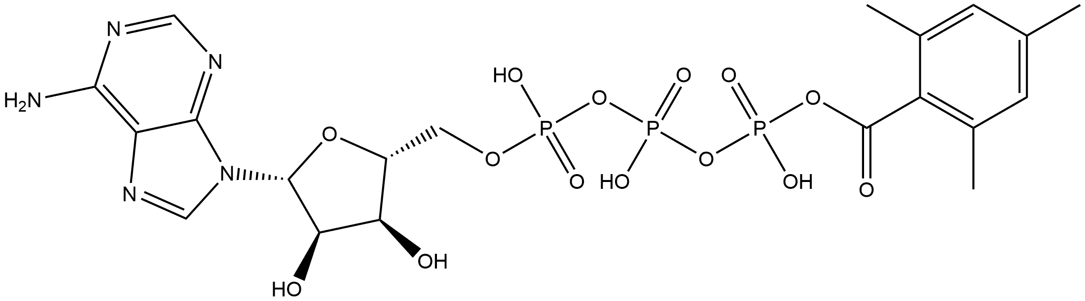 Adenosine 5'-(tetrahydrogen triphosphate), P''-anhydride with 2,4,6-trimethylbenzoic acid (9CI) Structure