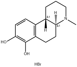 Benzo[f]quinoline-7,8-diol, 1,2,3,4,4a,5,6,10b-octahydro-4-methyl-, hydrobromide, (4aR,10bR)-rel- (9CI) Structure