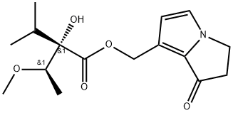 R-(R*,S*)-2-Hydroxy-2-(1-methoxyethyl)-3-methyl-butanoic acid (2,3-dihydro-1-oxo-1H-pyrrolizin-7-yl)methyl ester Structure