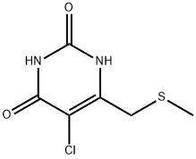 5-Chloro-6-((Methylthio)methyl)pyrimidine-2,4(1H,3H)-dione Structure