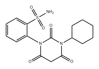 2-(3-cyclohexyl-2,4,6-trioxo-1,3-diazinan-1-yl)benzenesulfonamide Structure